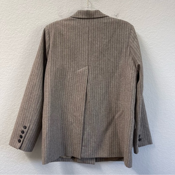 Zara Pinstripe Wool Blend Blazer & Pants Set Limited Edition Size Medium - Picture 3 of 8